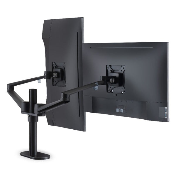 WERGON - Titan - Justerbar Dual LCD / Monitor skærm holder/arm - til 2 skærme Max 32" - Sort