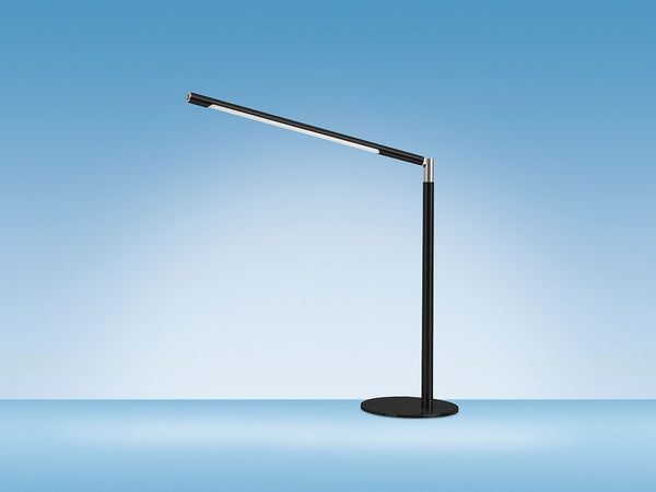 Metal Skrivbordslampa - Med Bas och Transformerbar Arm - Svart