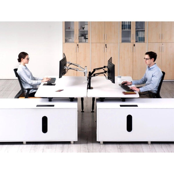 WERGON - Titan - Justerbar Dual LCD / Monitor skærm holder/arm - til 2 skærme Max 32" - Sort
